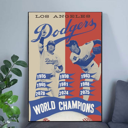 Los Angeles Dodgers 2025 Back to Shohei Ohtani World Series Champions Poster Size 24''x36''