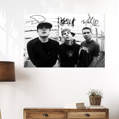 Music Poster - Blink 182 Rock Music Poster Retro Style - Size 24x36