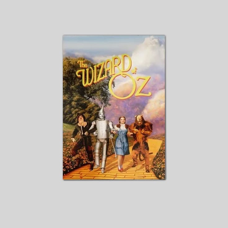 The Wizard of Oz Poster, Retro Movie Wall Art, Classic Home Decor Poster Size 24''x36''