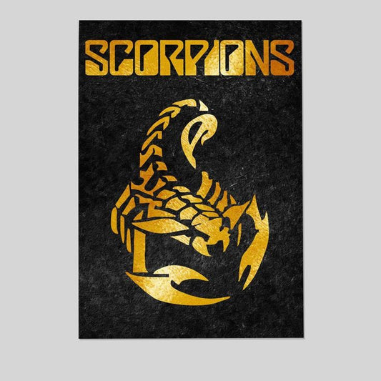 Music Gold Plate Scorpions Plaque Poster Metal Tin Sign Retro Vintage Size 24''x36''