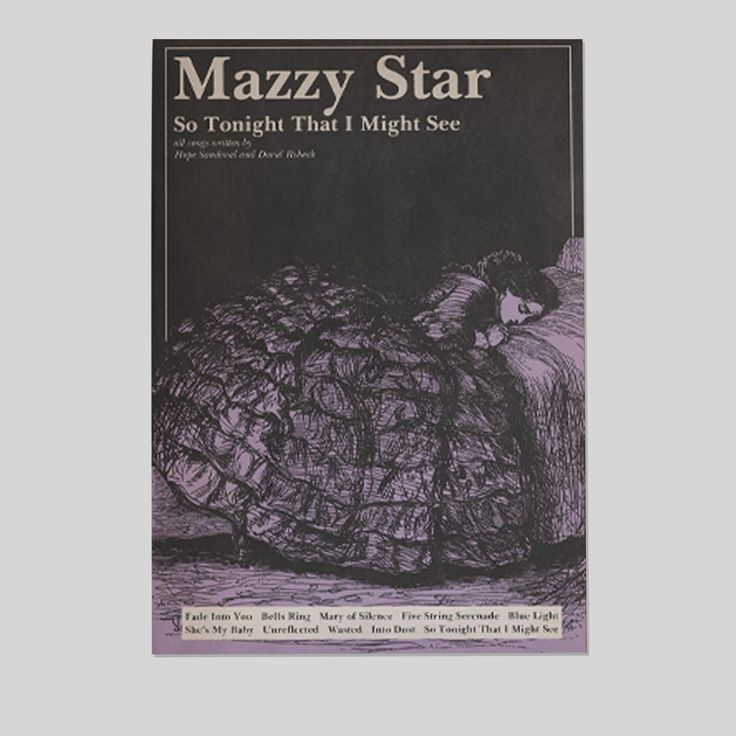 Mazzy Star 'So Tonight That I Might See' Album Cover Poster Size 24''x36''