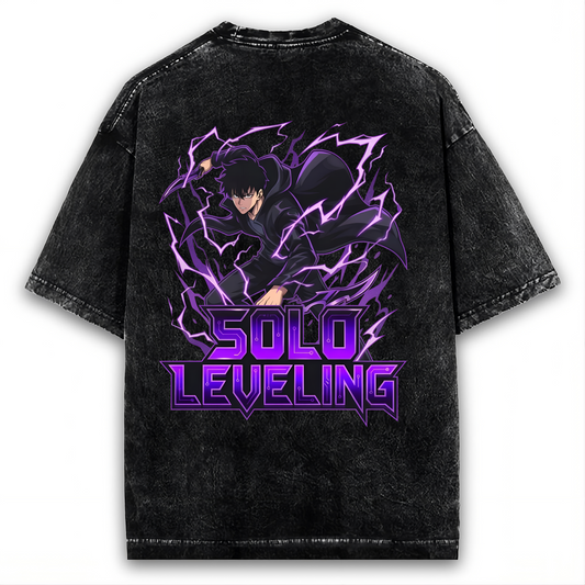 VINTAGE SUNG JIN-WOO SHIRT SOLO LEVELING MANGA WASHED TEE