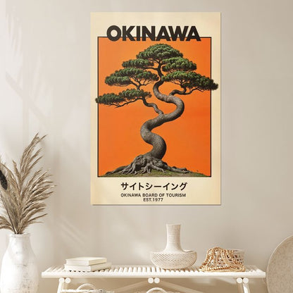 Home Decor- Orange Okinawa Wall Art Poster Size 24''x36''