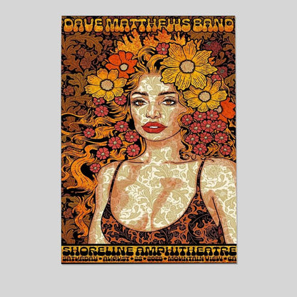 Dave Matthews Band Shoreline Amphitheatre In Mountain View CA 2025 Poster Size 24''x36''
