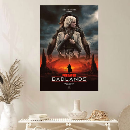 2025 Predator Badlands Movie Poster Elle Fanning Hunt Poster Size 24''x36''