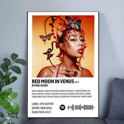 Kali Uchis Red Moon in Venus Ablum Poster Size 24''x36''