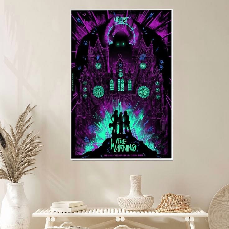 The Warning Jun 20 2025 Hellfest Clisson France Official Tour Poster Size 24''x36''