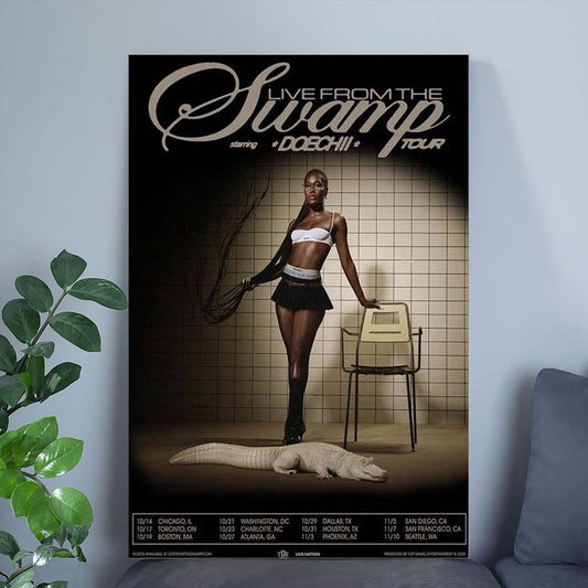 DOECHII Live From The Swamp 2025 North American Tour Poster Size 24''x36''