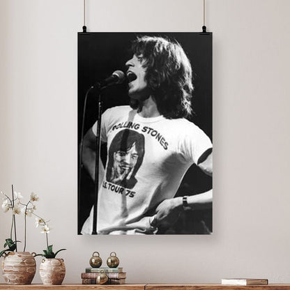 Mick Jagger Poster - Mick Jagger 80s 90s Retro Style - Size 24x36