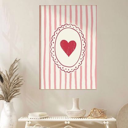 Vintage Valentines Wall Art Poster Full Size 24''x36''