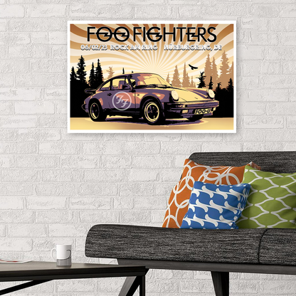 Foo Fighters Delaware concert Poster Signed By Scott James Limited 1500 Size 24''x36''
