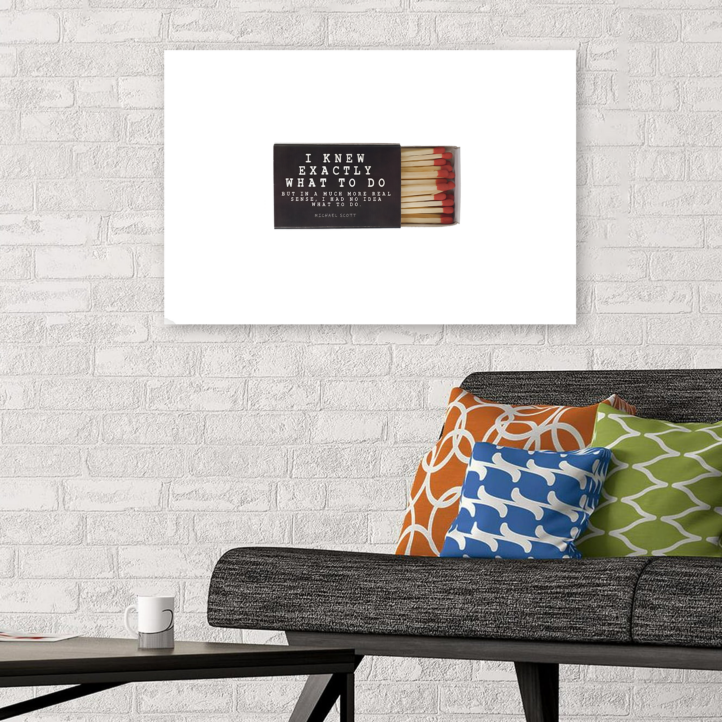 Michael Scott Matchbox Quote Poster, One Sheet Wall Size 24''x36''