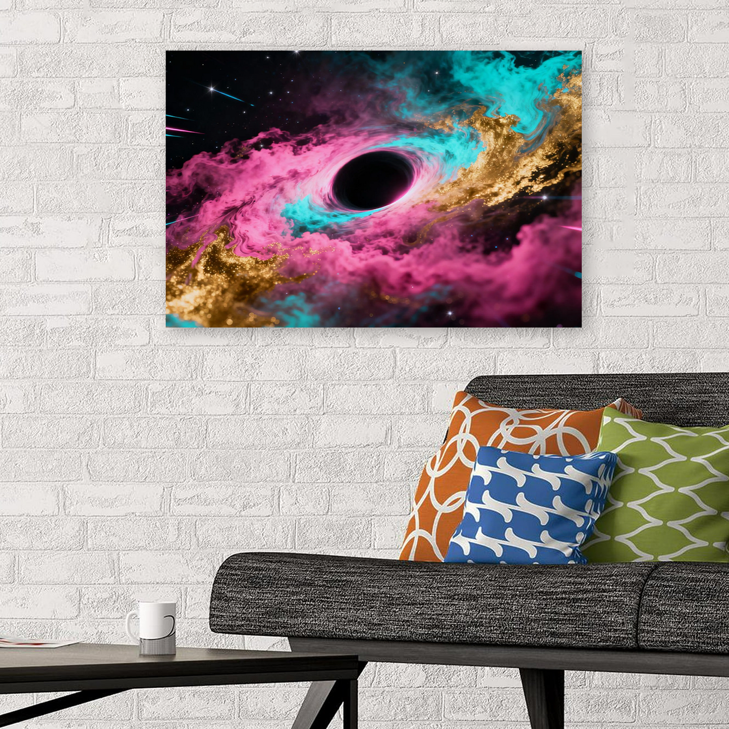 Prismatic Event Horizon - Cosmic Black Hole Poster