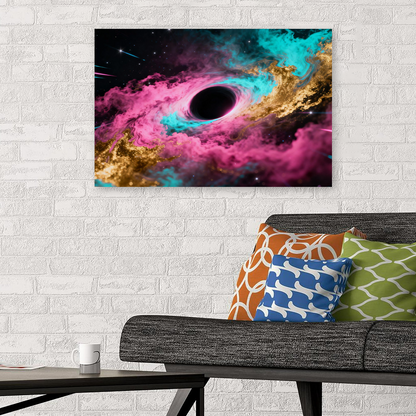 Prismatic Event Horizon - Cosmic Black Hole Poster