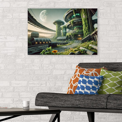 Eco-Friendly Sustainable Architecture - Exo-Planet Green Habitat Poster