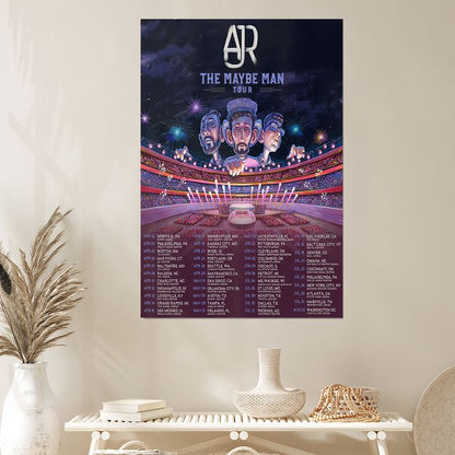 AJR The Maybe Man TourAlbum Cover Canvas Poster Print Music Posters for Room Aesthetic Gift Size 24''x36''
