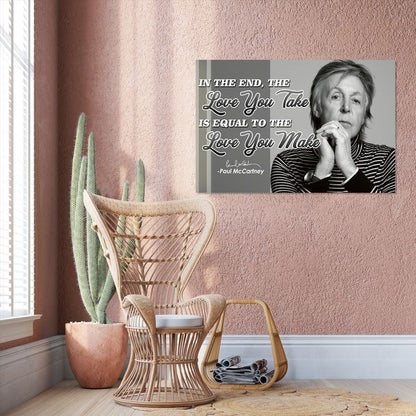 Paul McCartney Quote Poster Beatles Abbey Road Crosswalk Memorabilia Tribute Gifts Vinyl Album  Size 24''x36''