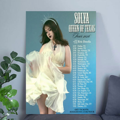 Music Poster Solya Queen of Texas tour 2026 Size 24''x36''