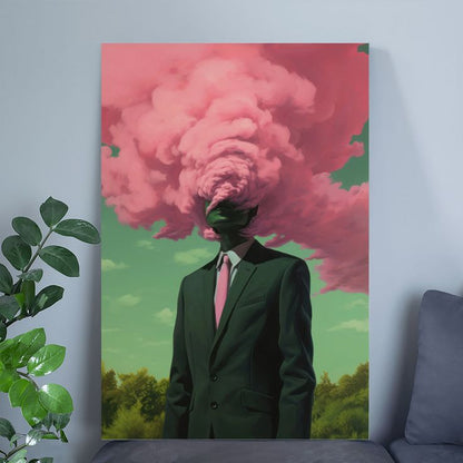 Vintage Poster - Head In The Cloud Retro Style - Size 24x36