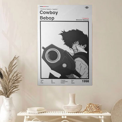 Cowboy Bebop Anime Poster: Minimalist Manga Art Print