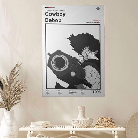Cowboy Bebop Anime Poster: Minimalist Manga Art Print