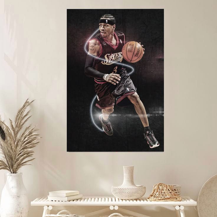 Allen Iverson Poster Philadelphia 76ers Print Photo Wall Art Sports Basketball Size 24''x36''