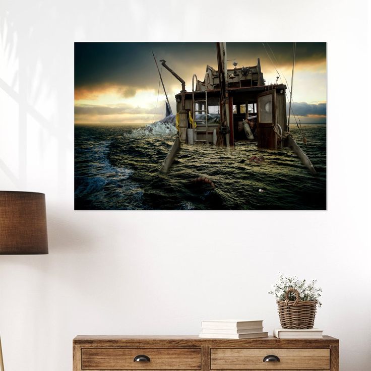 1975 Jaws Movie Poster  Martin Brody Quint Great White Shark Retro Style - Size 24''x36''