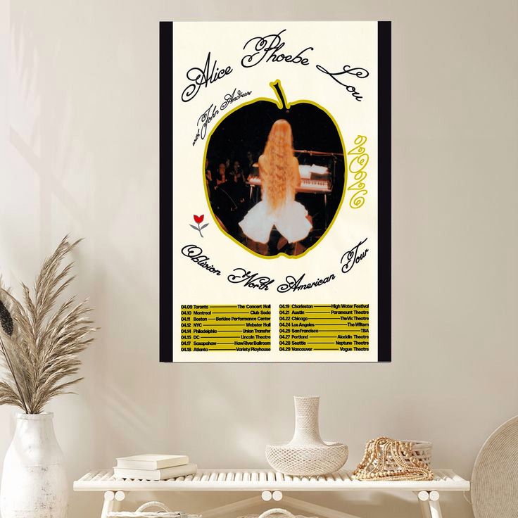 Alice Phoebe Lou Oblivion north american spring tour 2026 Size 24''x36''