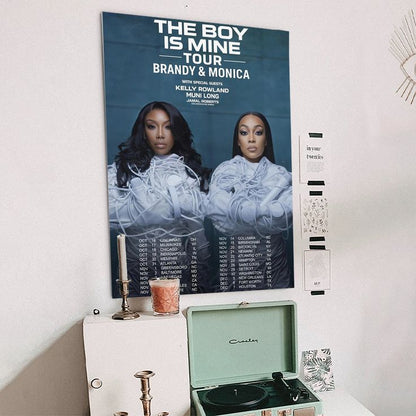 Brandy & Monica Denise Presale Code 2025 – The Boy Is Mine Tour Poster Retro Style - Size 24''x36''