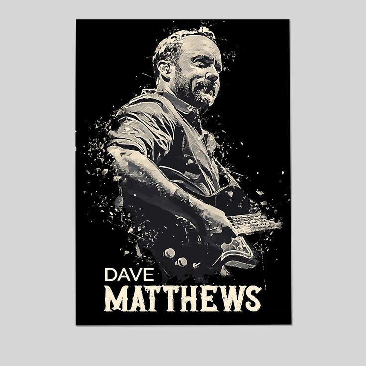 Music Poster- Dave Matthews Poster - Vintage Style - Size 24x36