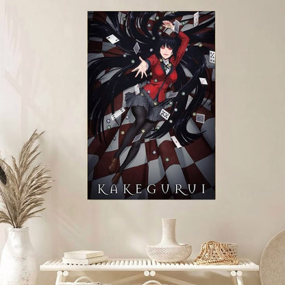 Yumeko Jabami Kakegurui Anime Aesthetic Poker and Cards Poster Size 24''x36''