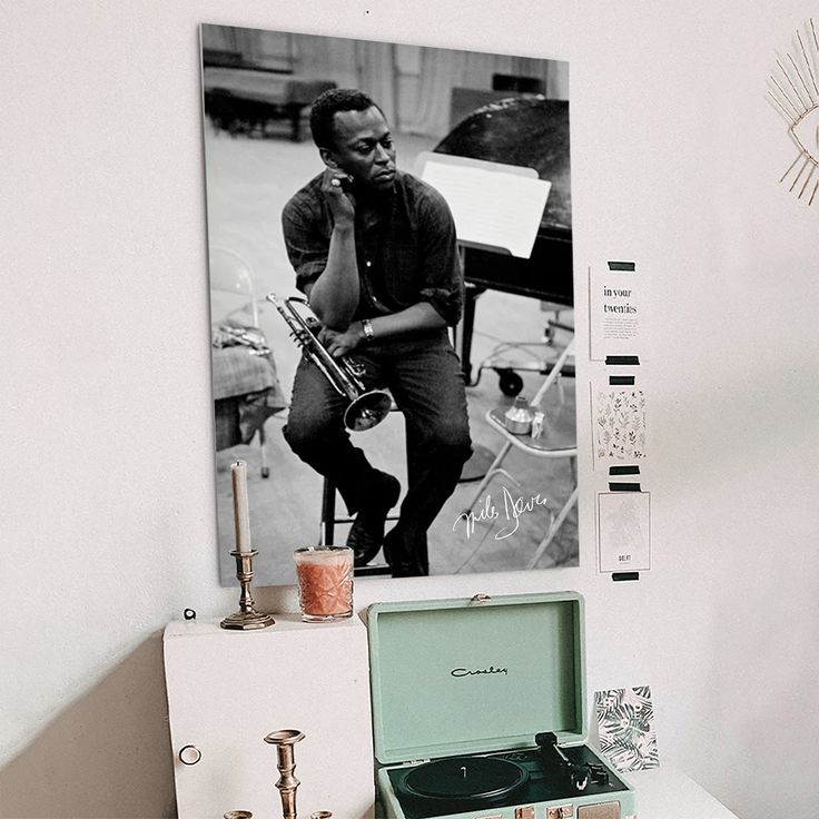 Music Poster- Miles Davis Poster - Jazz Art Vintage Style - Size 24x36