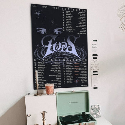TOPS Band Poster Fall Tour 2025 USA Europe Concert Print Size 24''x36''