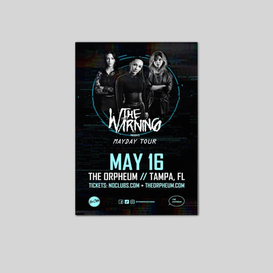 The Warning Concert Poster 05.16.22 Size 24''x36''