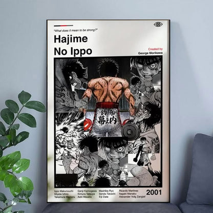 Hajime No Ippo Anime Poster: Minimalist Manga Art Print