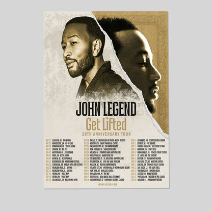 John Legend Announces 'Get Lifted' 20th Anniversary Tour Poster Size 24''x36''
