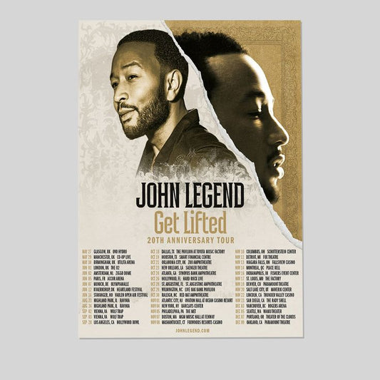 John Legend Announces 'Get Lifted' 20th Anniversary Tour Poster Size 24''x36''
