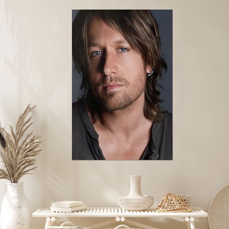 Portrait Country Pop Singer Keith Urban Retro Style - Size 24''x36''