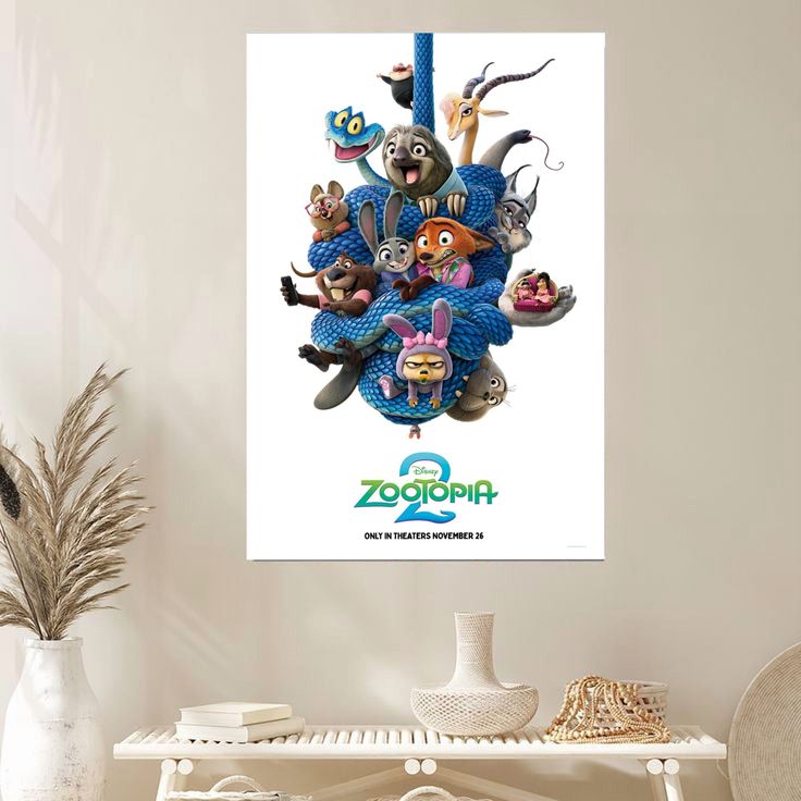 Walt Disney's Zootopia 2 movie poster  Zootopia poster Size 24''x36''