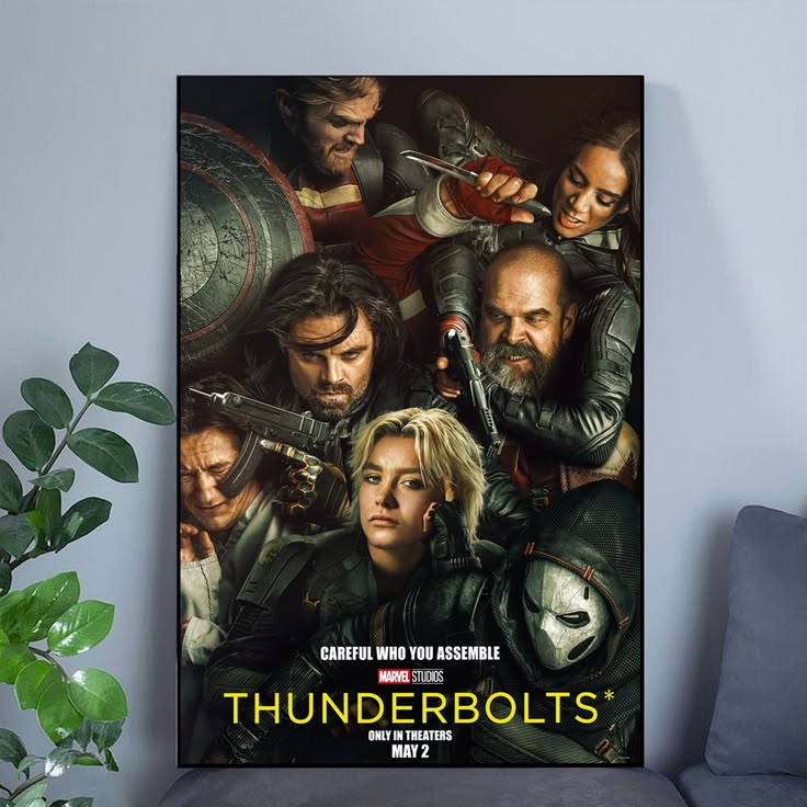 Thunderbolts Movie Poster Florence Pugh Marvel Sebastian Stan e Size 24''x36''