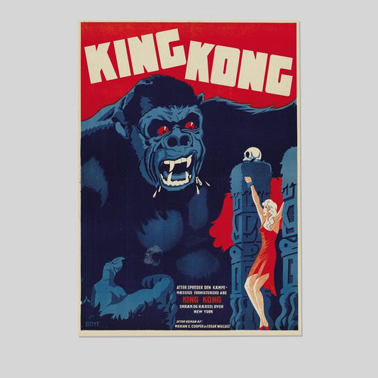 King Kong 1933 Movie Poster Retro Style - Size 24''x36''