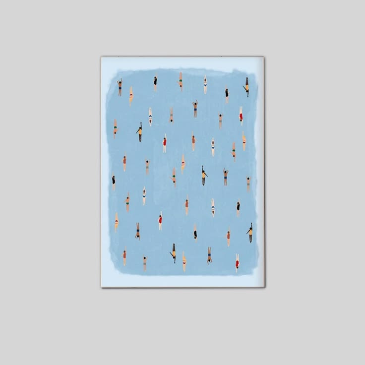 Swimming in Watercolor Art Poster Full Size 24''x36''