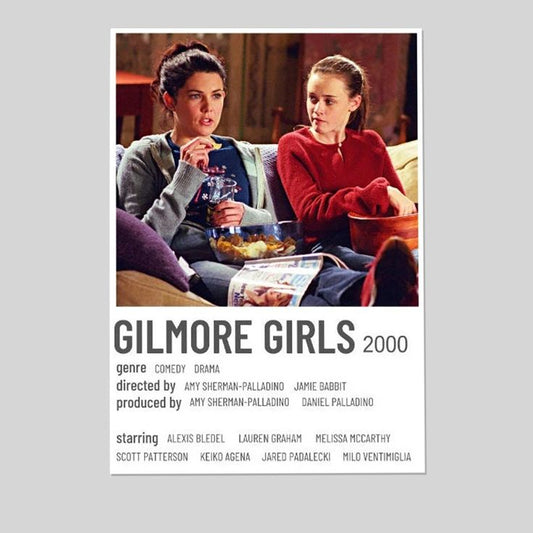 TV Show Poster - Gilmore Girls - Aesthetic 90s Poster- Vintage Style - Size 24x36