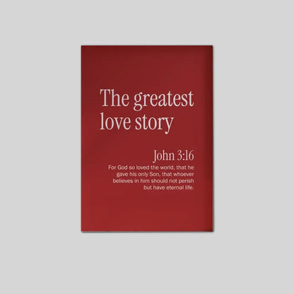 Minimalist Christian Wall Art Red Poster Full Size 24''x36''