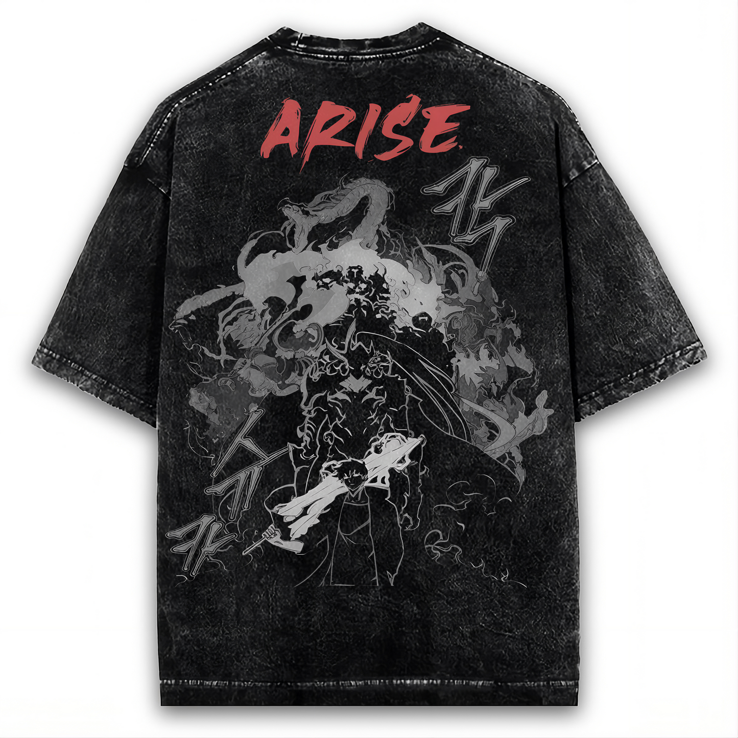 2-SIDED SUNG JINWOO SHADOW MONARCH ARISE WASHED TEE
