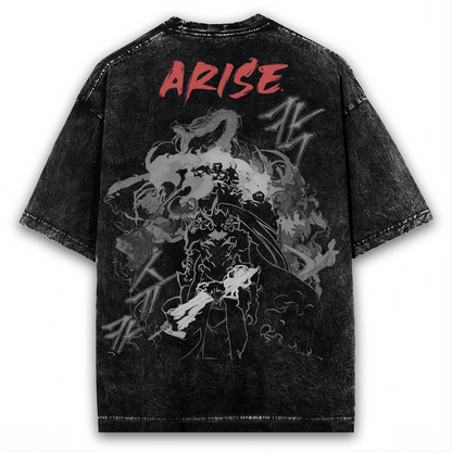 2-SIDED SUNG JINWOO SHADOW MONARCH ARISE WASHED TEE