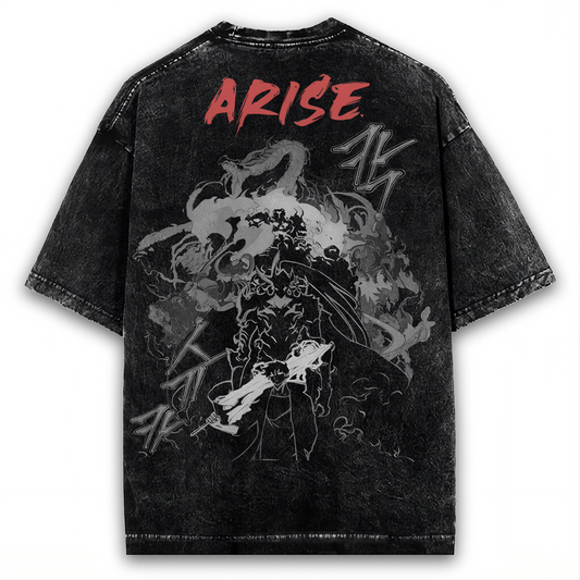 2-SIDED SUNG JINWOO SHADOW MONARCH ARISE WASHED TEE