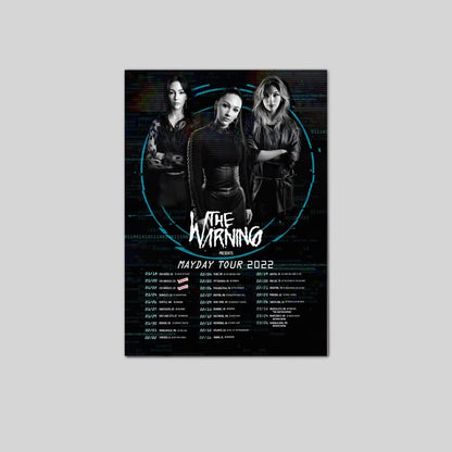 THE WARNING "MAYDAY TOUR 2022" U.S. & MEXICO CONCERT TOUR POSTER - Rock Size 24''x36''