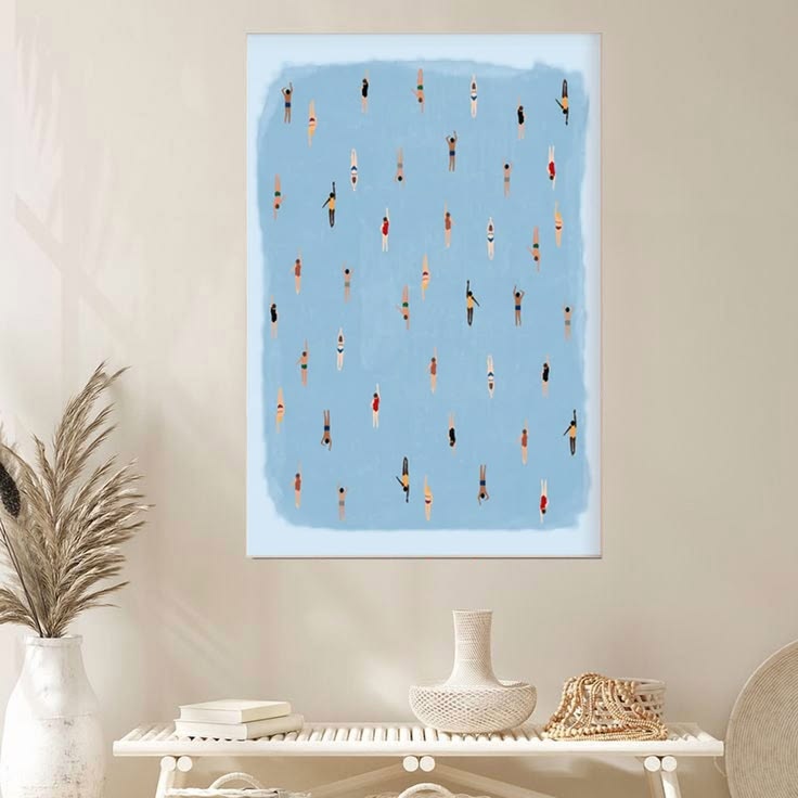 Swimming in Watercolor Art Poster Full Size 24''x36''