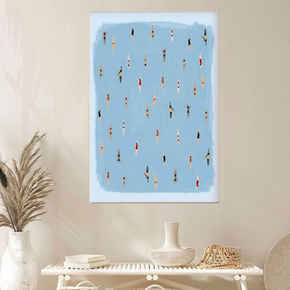 Swimming in Watercolor Art Poster Full Size 24''x36''